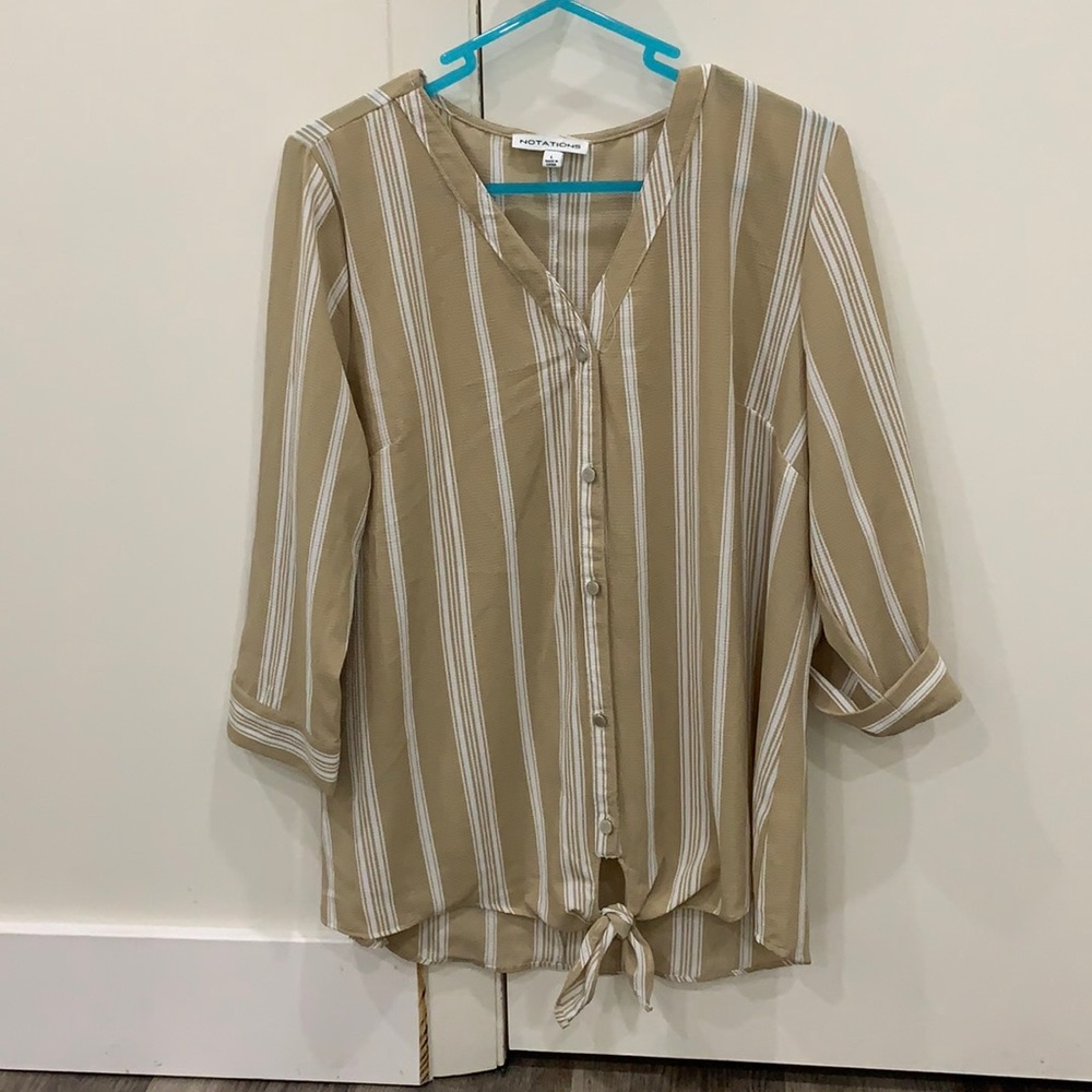 Notations button up blouse